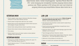 Sayembara Menulis Novel Dewan Kesenian Jakarta 2014