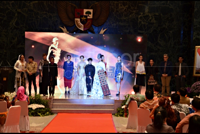 Desainerb yang akan tampil di JFFF 2015 hadir dalam peresmian acara JFFF yang digelar di Balai Kota