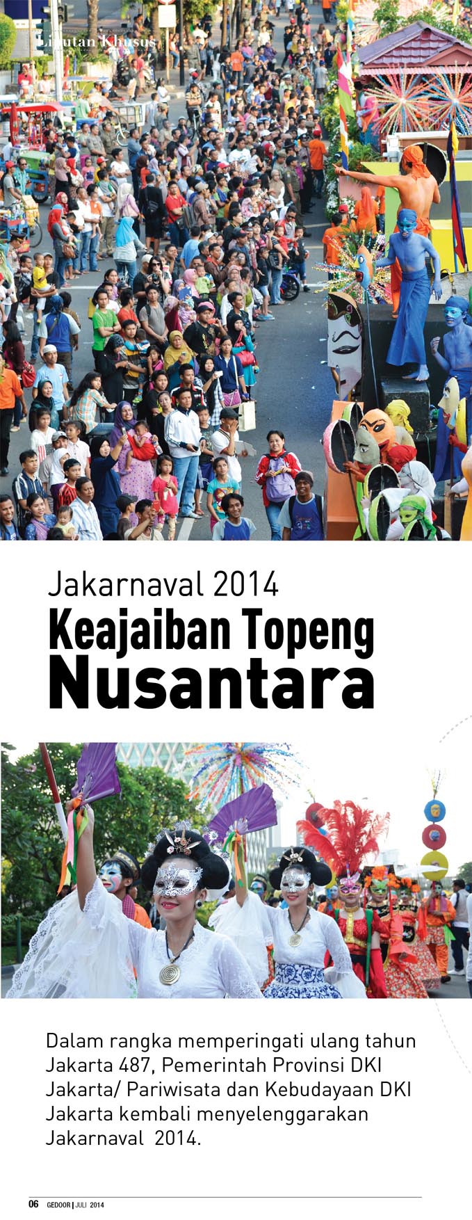 Jakarnaval 2014, Keajaiban Topeng Nusantara