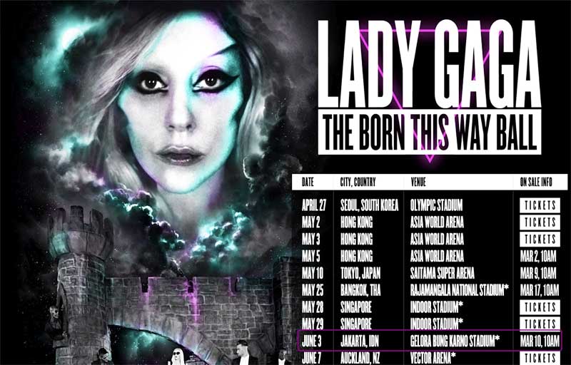Lady Gaga akan Konser Bulan Juni